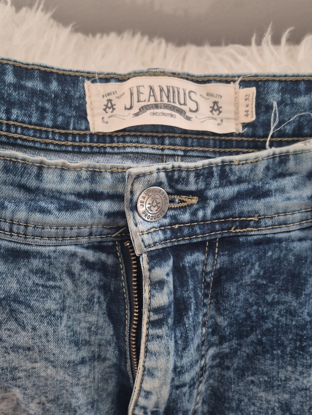 Akademiks Light & Dark Blue Acid Wash Jeans